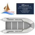 Light Gray Inflatable Rowing Boat with Optional Floor